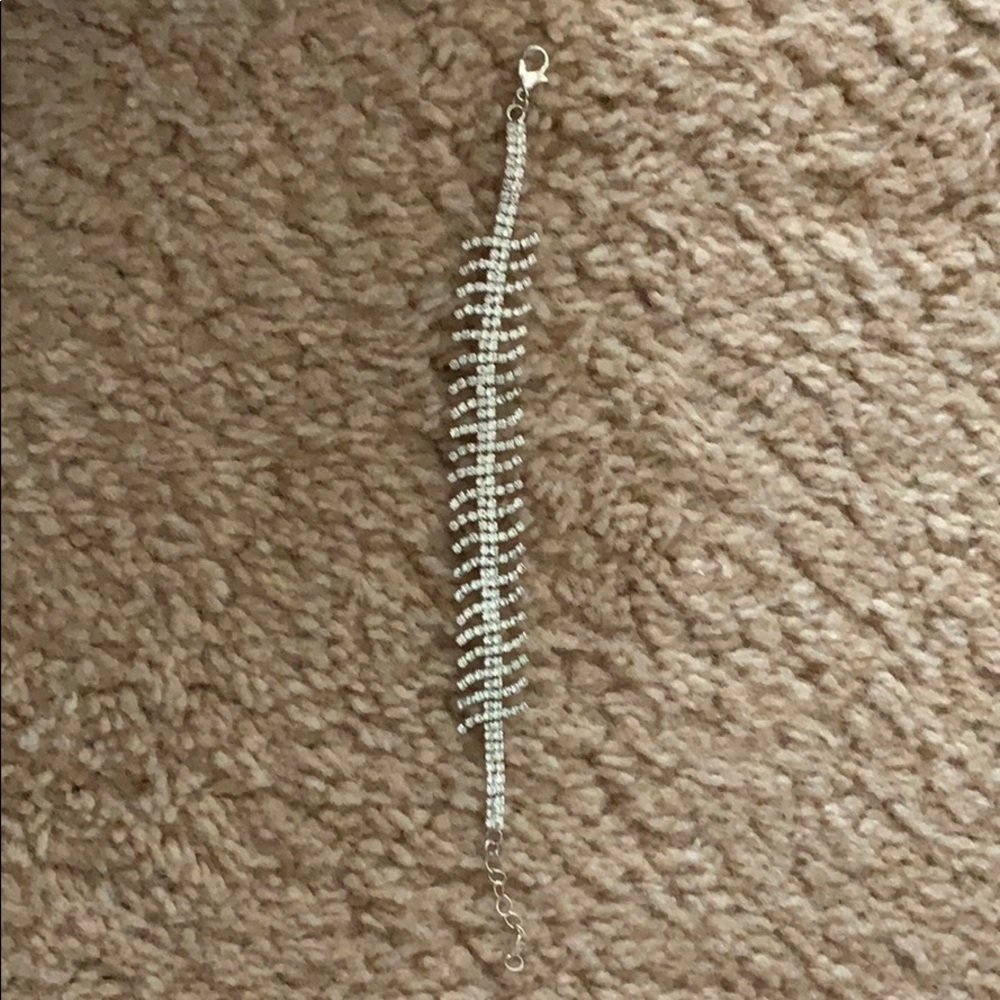 Silver colored jewel bracelet